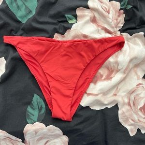 cheeky red swim bottoms